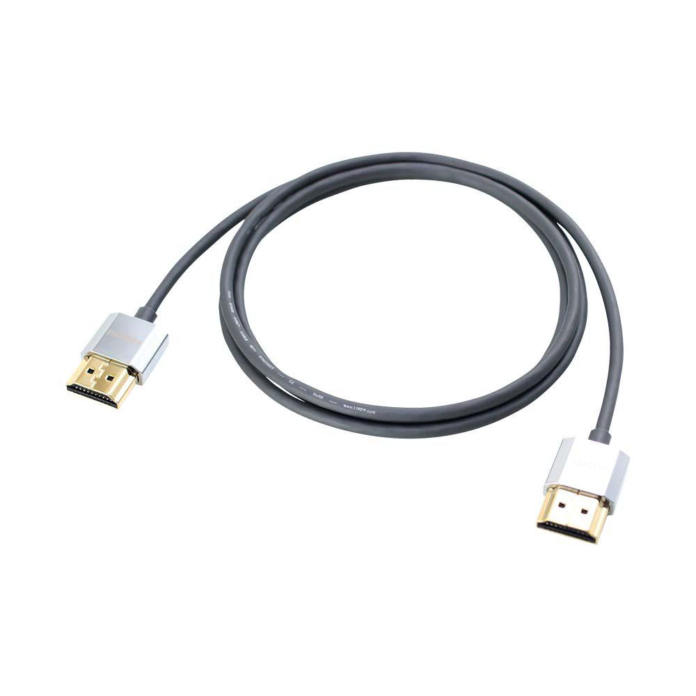 Cablu Lindy LY-41672, HDMI Cromo Slim with Ethernet, 2m, negru - imagine 3