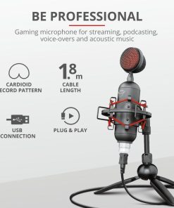 Microfon Trust GXT 244 Buzz, tip Cardioid, USB, Noise Reduction - imagine 3