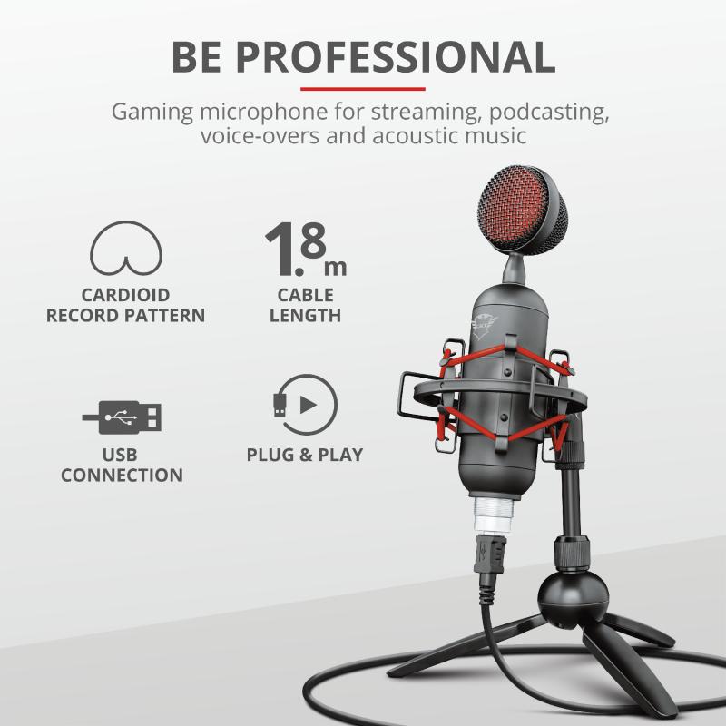 Microfon Trust GXT 244 Buzz, tip Cardioid, USB, Noise Reduction - imagine 4