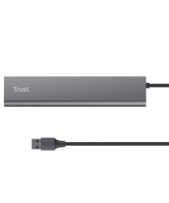 Hub USB TRUST Halyx USB-A, 7 porturi, Gri - imagine 4