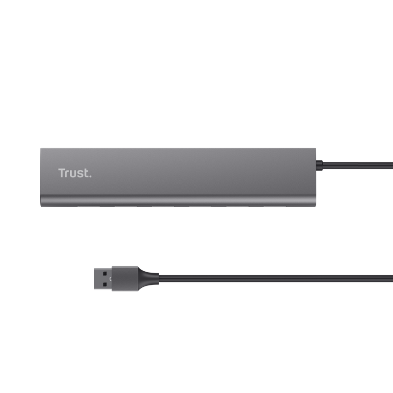 Hub USB TRUST Halyx USB-A, 7 porturi, Gri - imagine 5