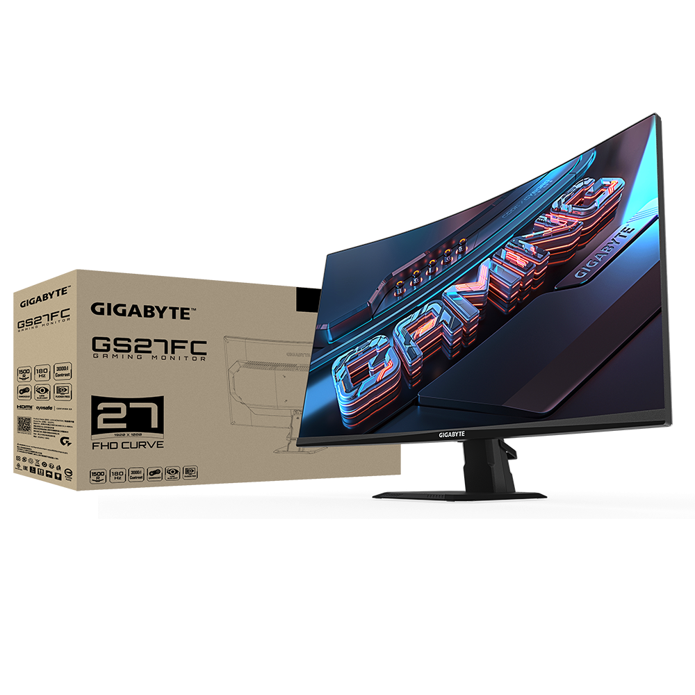 Monitor Commercial Gigabyte GS27FC, 27", 1920 x 1080 pixeli, Black, - imagine 3