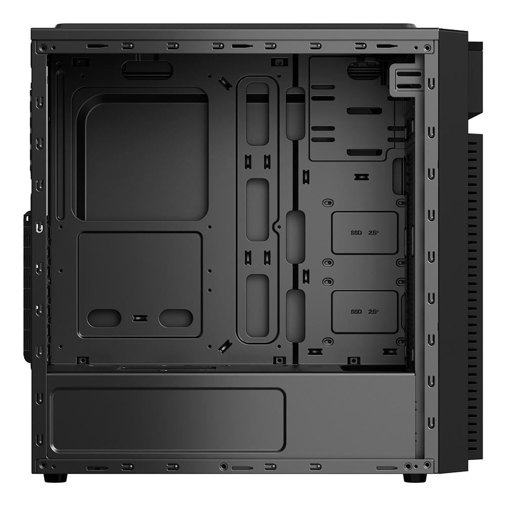 Carcasa SPACER SPCS-GC-TOP-GLASS, Mid Tower, Black - imagine 6