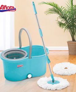 SET CURATENIE CU MOP ROTATIV, CLEAN360, ALBASTRU - imagine 3