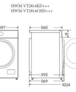 Masina de spalat rufe HEINNER HWM-VT2814KD+++, 8 kg, 1400 rpm, - imagine 3