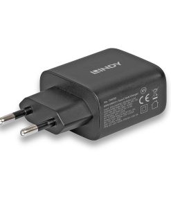 Incarcator Lindy 2x USB Type-C GaN 65W - imagine 3