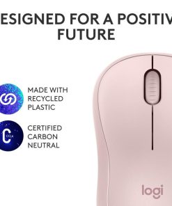 Mouse Wireless Logitech MK240 Silent Wireless, 1000 dpi, Roz - imagine 2