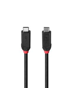 Cablu Lindy 2m USB4 240W Type C, 40 Gbps, Black - imagine 2