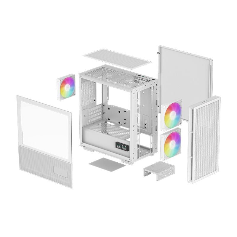 Carcasa DEEPCOOL R-CH360-WHAPE3D-G-1, RGB, Mini Tower, White - imagine 12