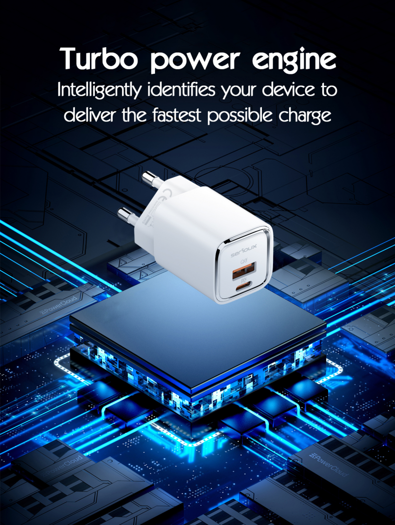 Incarcator retea Serioux 30W Quick Charge, Intrare AC100-240V~ 50/60Hz 0.7A - imagine 11