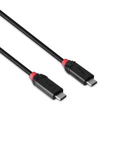 Cablu Lindy 1m USB4 240W Type C, 40 Gbps, Black - imagine 2