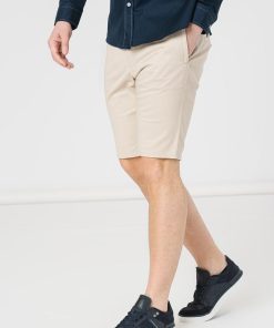 PANTALONI SCURT CASUAL BARBATI BEIGE S - imagine 3