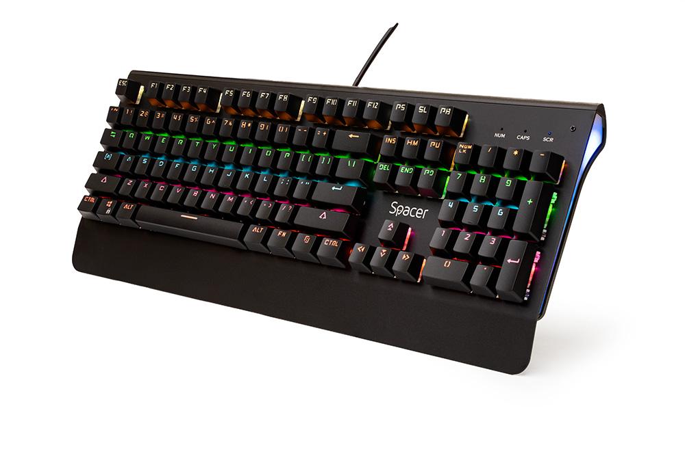 Tastatura Mecanica Gaming SPACER SPKB-MK-01, RGB, USB, Negru - imagine 5