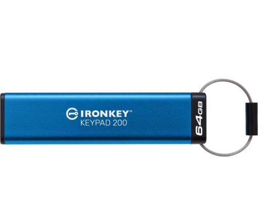 Memorie USB Kingston Keypad 200 64GB, USB 3.2, Albastru