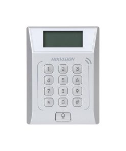 Cititor standalone cu tastatura si card proximitate Hkvision DS-K1T802E, suporta