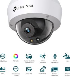 Camera IP Dome TP-Link VIGI C240(2.8MM), 4MP, Lentila 2.8mm, IR+WL - imagine 2