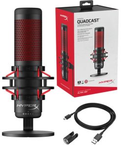 Microfon HP HyperX QuadCast, tip Condenser, USB, LED backlight - imagine 2