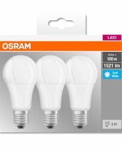 3 Becuri LED Osram Base Classic A, E27, 13W (100W),