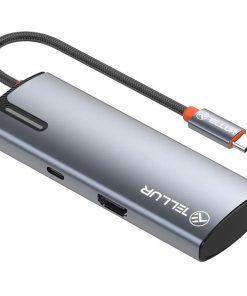 Hub USB TELLUR TLL321061 USB-C, 5 porturi, HDMI, Gri