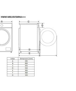 Masina de spalat rufe HEINNER HWM-M814IVSMNA+++, 8 kg, 1400 rpm, - imagine 2