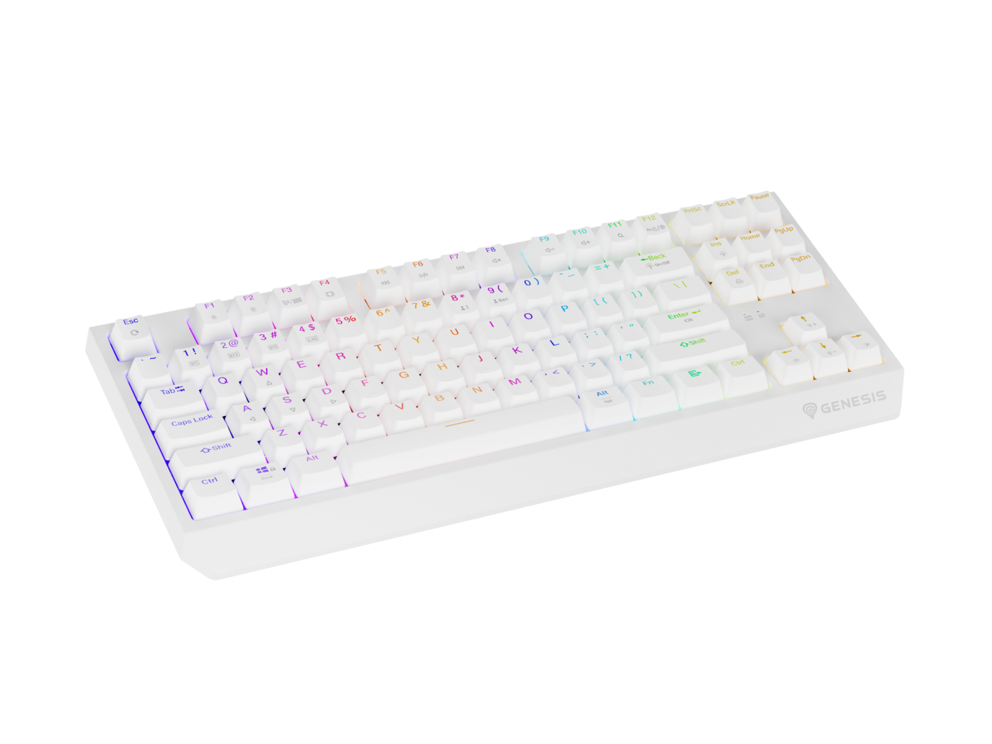 Tastatura Mecanica Gaming Genesis Thor 230 TKL, RGB, Wireless, Alb - imagine 10