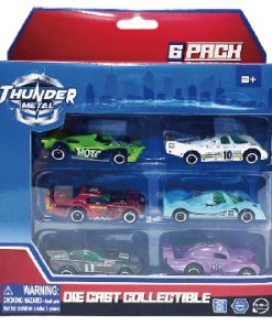 MACHETA DIE CAST, SET 6 MASINI CURSE, SCARA 1/64, 7.5CM, - imagine 4