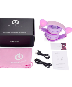 Casti Over-ear PowerLocus KidsCat, Wireless/Wired, Multicolor - imagine 4