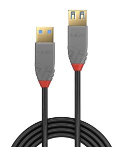 Cablu transfer Lindy LY-36760, USB 3.2 Type A, 0.5m, Anthra - imagine 2