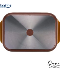 TAVA INALTA CUPTOR DIN ALUMINIU TURNAT + CAPAC 39 x - imagine 5