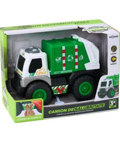 CAMION DE SALUBRITATE CU LUMINI, SUNETE SI DETALII MOBILE, MOMKI - imagine 3