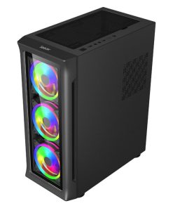 Carcasa SPACER SPCS-GC-SHIELD, RGB, Mid Tower, Black - imagine 2