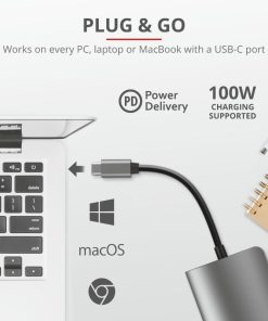 Hub USB Trust Dalyx, USB-C, 7 porturi, HDMI, RJ-45, Negru - imagine 9
