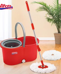 SET CURATENIE CU MOP ROTATIV, CLEAN360, ROSU - imagine 3
