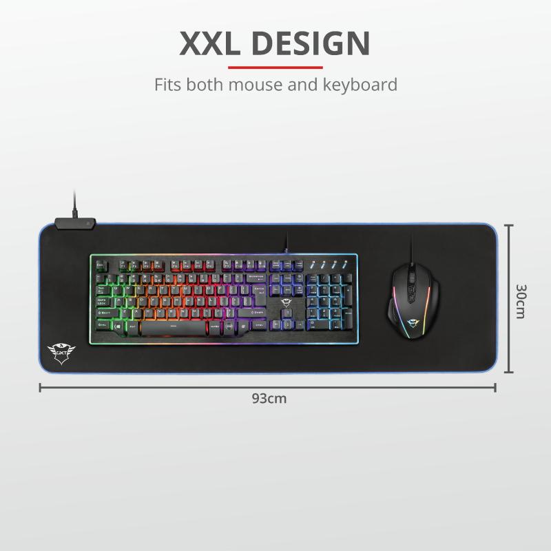 Mouse pad Trust GXT 764 Glide-Flex Flexible RGB, XXL, negru - imagine 8